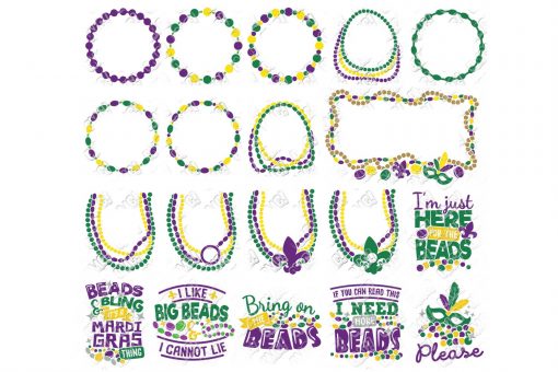 Mardi Gras Beads SVG