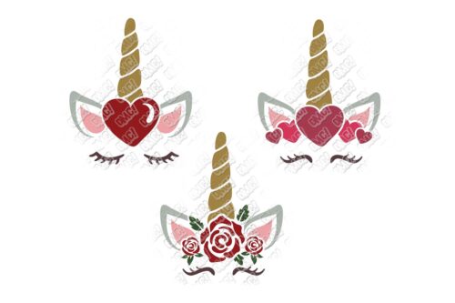 Valentine Unicorn SVG