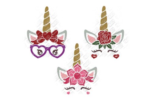 Valentine Unicorn SVG