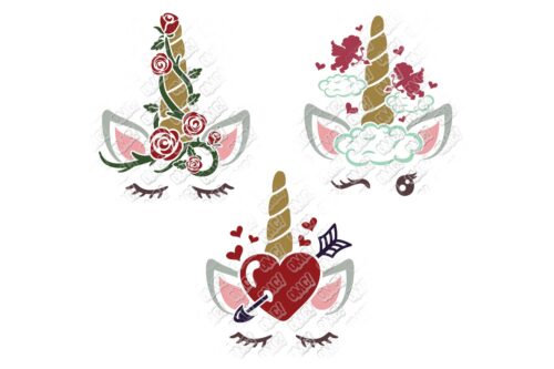 Valentine Unicorn SVG