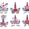 4th of July Unicorn SVG
