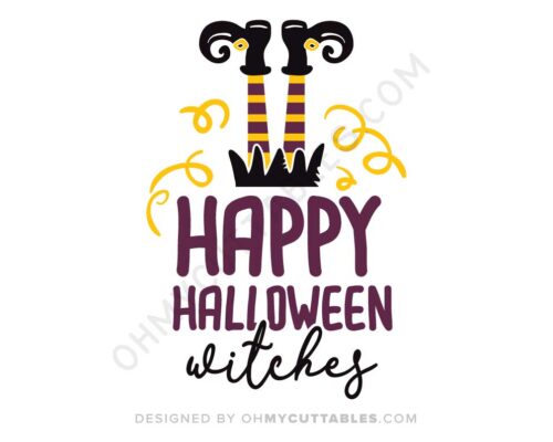 Happy Halloween Witches SVG Free