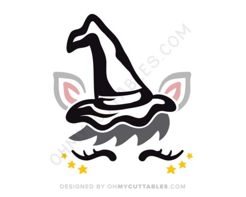 Unicorn Witch SVG Free