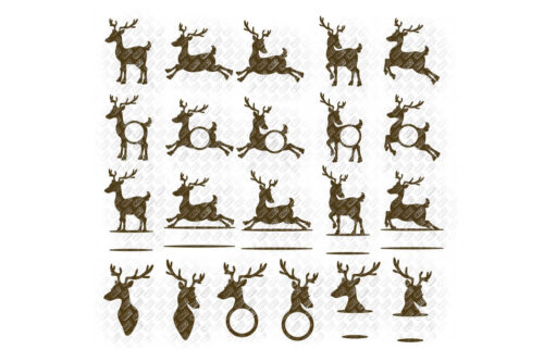 Reindeer SVG Monogram