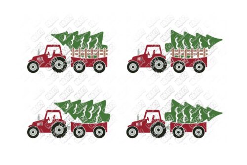Christmas Tractor SVG