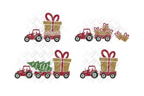 Christmas Tractor SVG