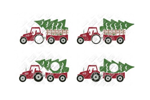 Christmas Tractor SVG