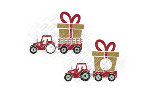 Christmas Tractor SVG