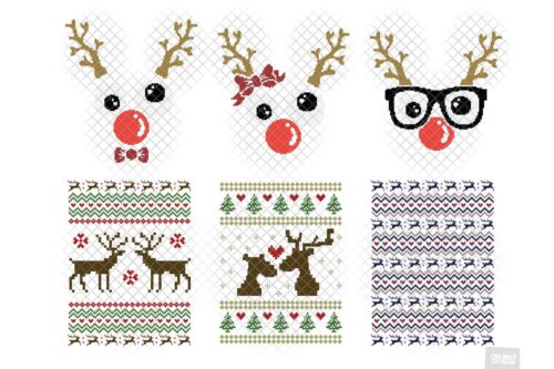 Reindeer Ugly Sweater SVG