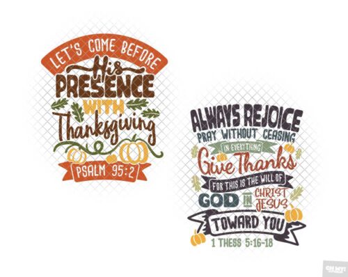 Thanksgiving Bible Verse SVG