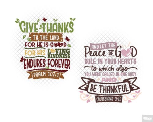 Thanksgiving Bible Verse SVG