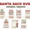 santa sack spanish svg
