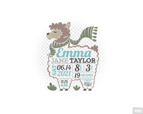 llama birth stats svg