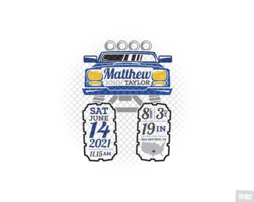 monster truck birth stats svg