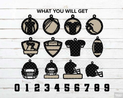 football ornament svg